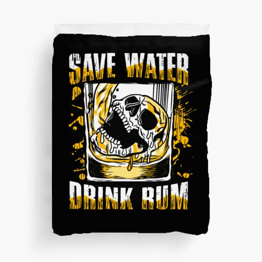 Save water drink rum | pub crawl drinking Duvet Covers