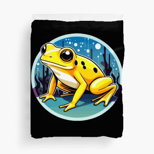 Golden Poison Frog Illustration Duvet Covers