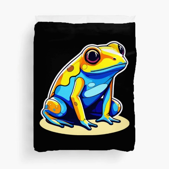 Golden Poison Frog Illustration Duvet Covers