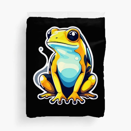 Golden Poison Frog Illustration Duvet Covers