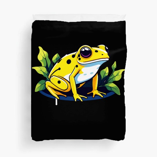 Golden Poison Frog Illustration Duvet Covers