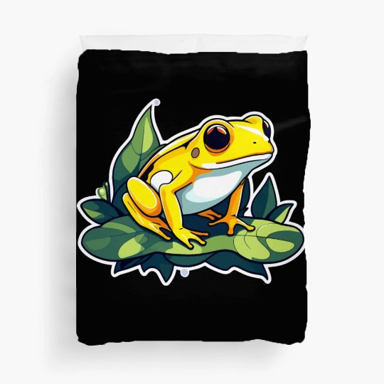 Golden Poison Frog Illustration Duvet Covers