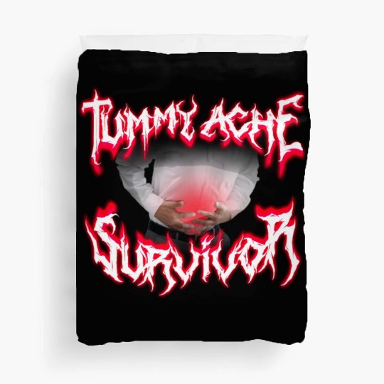 Tummy Ache Survivor Metal Design Duvet Covers