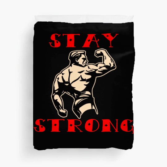 Stay Strong Him Her ©WhiteTigerLLC.Com LIKE US Duvet Covers