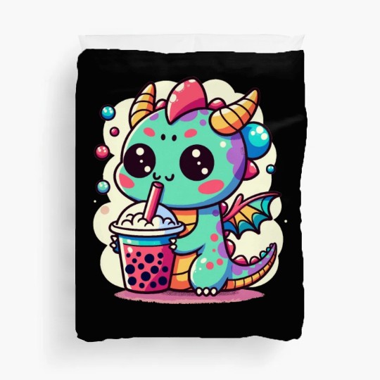 Boba Tea Dragon Kawaii Duvet Covers