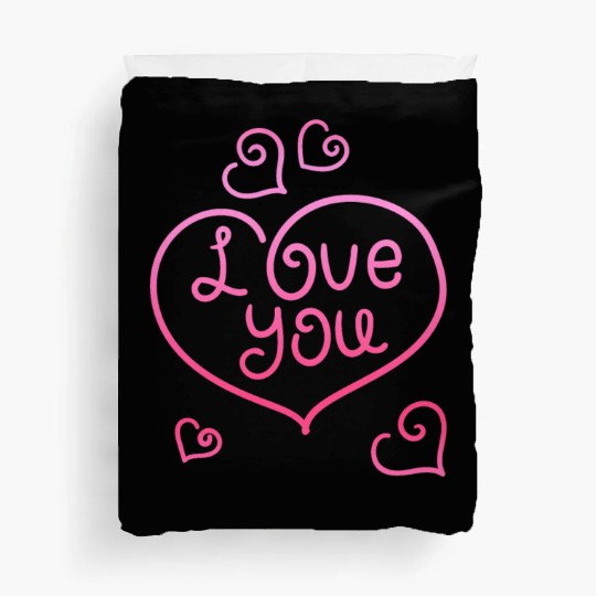 i love you Duvet Covers