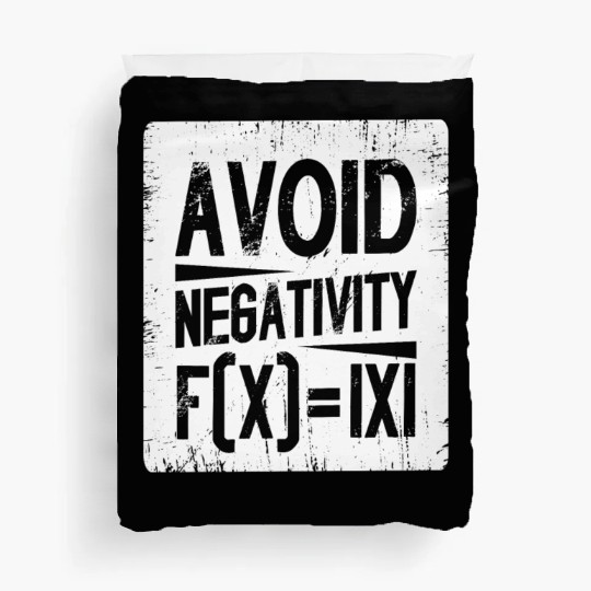 Avoid Negativity Absolute Value Equation Vintage Duvet Covers