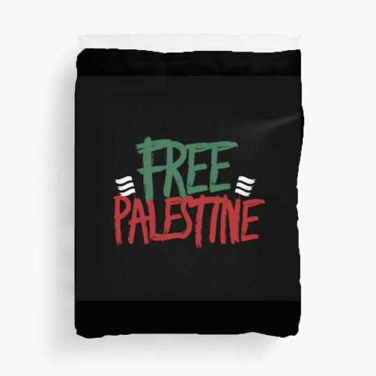 free free Palestine typography 2 Duvet Covers