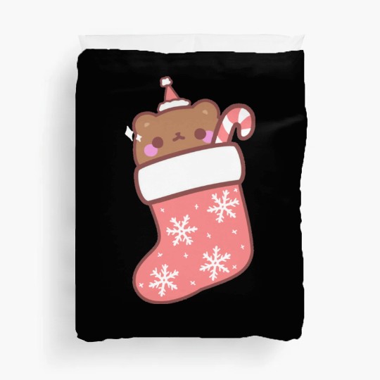 Teddy bear in a boot Duvet Covers
