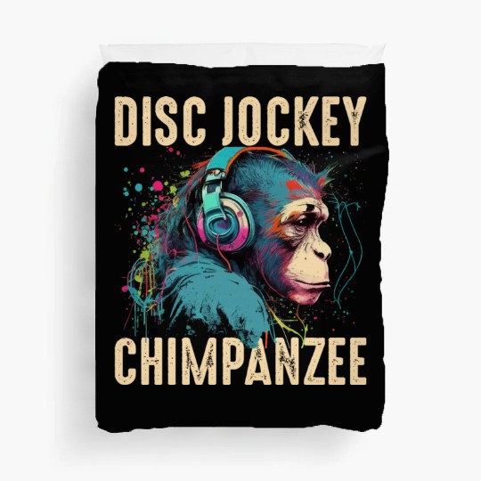 Disc Jockey Chimpanzee Duvet Covers
