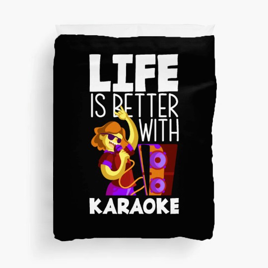 Funny Karaoke Singer Singing Musician Karaoke Gift Duvet Covers