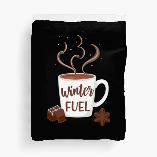 Winter Fuel coffee an chocolate Duvet Covers