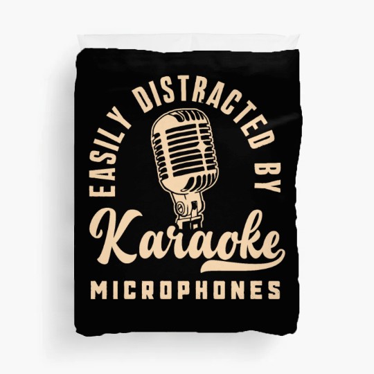 Funny Karaoke Singer Singing Musician Karaoke Gift Duvet Covers