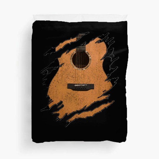 Guitar Player Gift Vintage Guitarist Duvet Covers