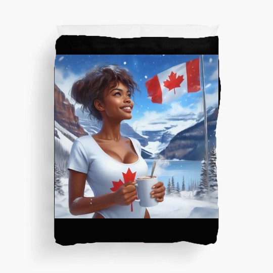 Canadian Winter Snow in Banff Canada Duvet Covers