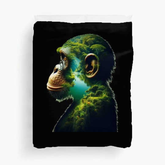 Nature in Chimpanzee Body Duvet Covers