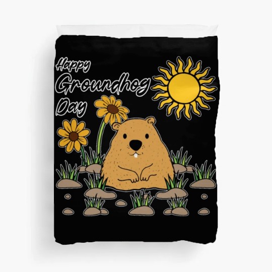 Happy Groundhog Day Animal Spirit Rodent Duvet Covers
