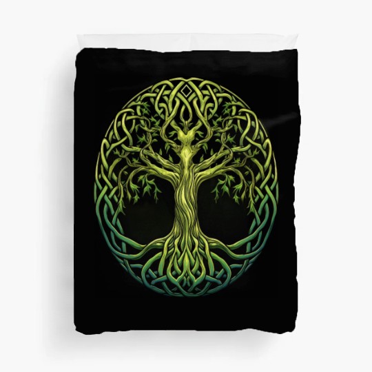 St Patricks Day Celtic Knot Tree Irish Gaelic Duvet Covers