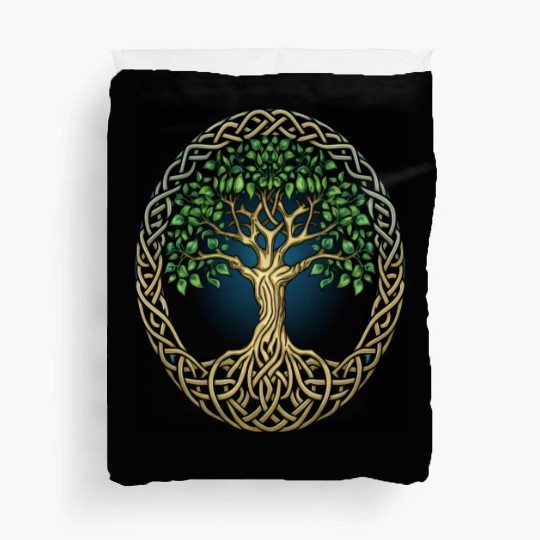 St Patricks Day Celtic Knot Tree Irish Gaelic Duvet Covers