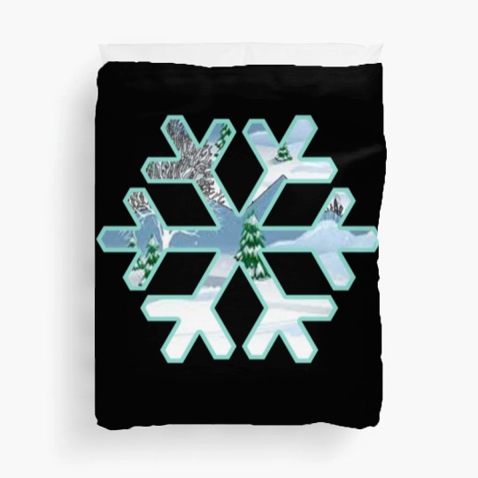 Teal Snowflake Duvet Covers