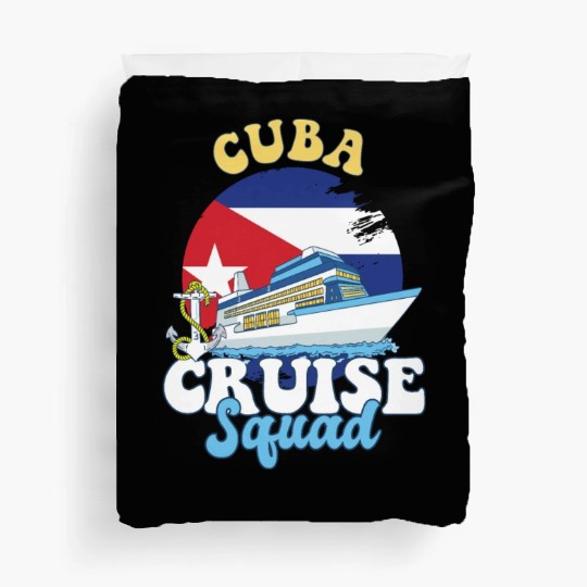 Cuba Cruise Squad Family Vacation Trip Duvet Covers