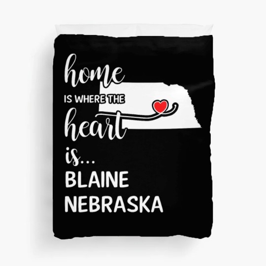 Blaine County Nebraska Is Where My Heart Is Gift Duvet Covers