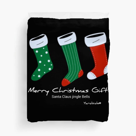 Santa Claus jingle Bell Merry Christmas Gift socks Duvet Covers
