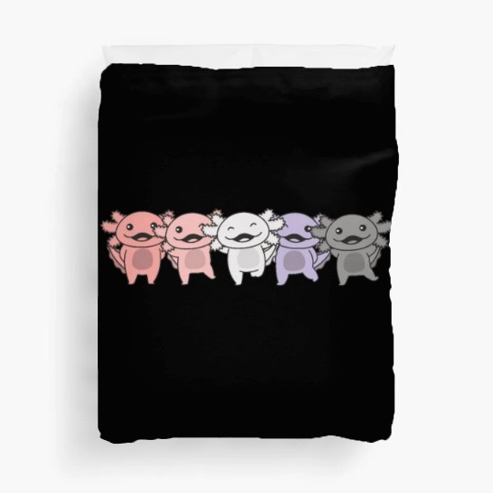 Cupioromantic Flag Pride Lgbtq Axolotl Duvet Covers
