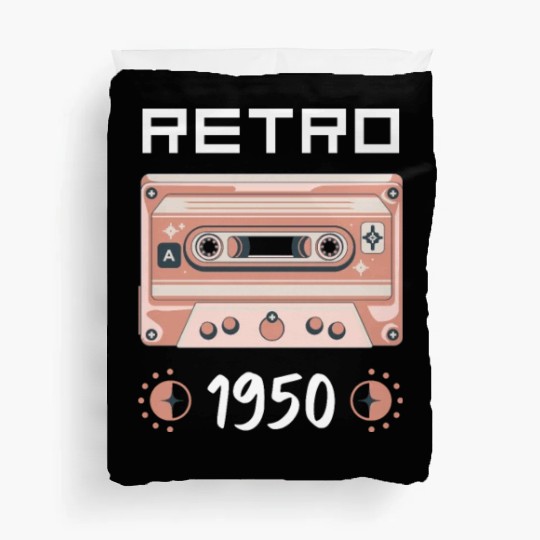 Retro Tape Music Nostalgia Vintage 1950 Duvet Covers