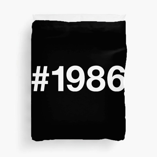 1986 Hashtag 39 years 39th birthday Duvet Covers