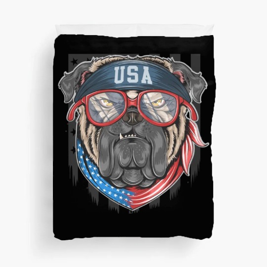 Patriotic Pooch - American Spirit Dog Duvet Covers