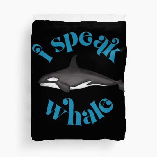 Cute I Speak Whale Orca Killer Whale Retro Style Duvet Covers