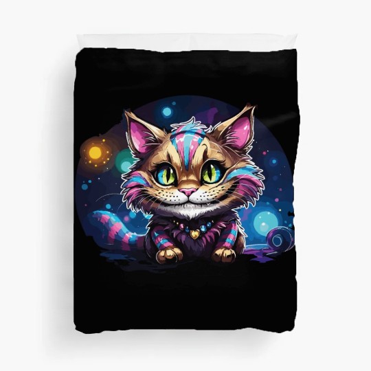 Fantasy Cheshire Cat Smile, Alice in Wonderland Duvet Covers