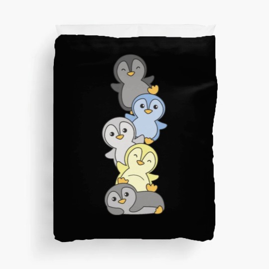 Periboy Flag Pride Lgbtq Cute Penguin Stack Duvet Covers
