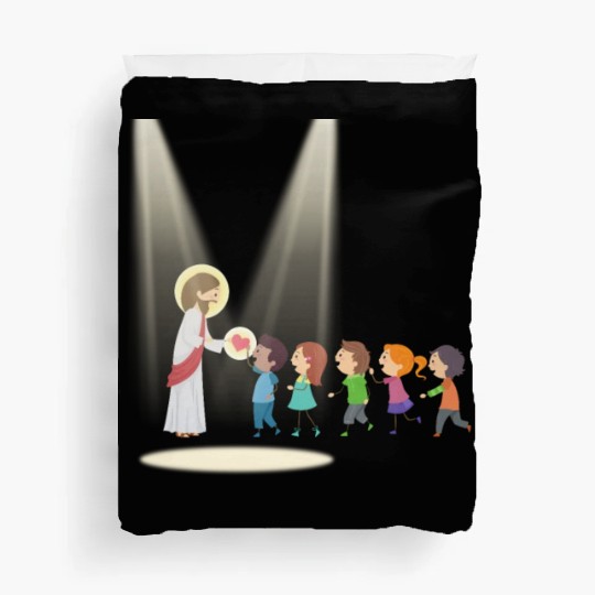 sacred heart of jesus Duvet Covers