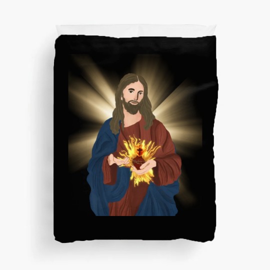 sacred heart of jesus Duvet Covers
