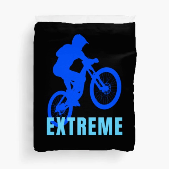 Mountain Bike (blue and light blue design) Duvet Covers