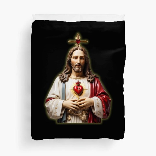 sacred heart of jesus Duvet Covers