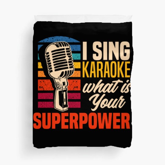 Funny Karaoke Singer Singing Musician Karaoke Gift Duvet Covers
