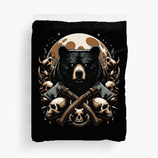 scary bear Duvet Covers
