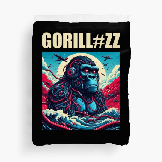 gorilla robot Duvet Covers
