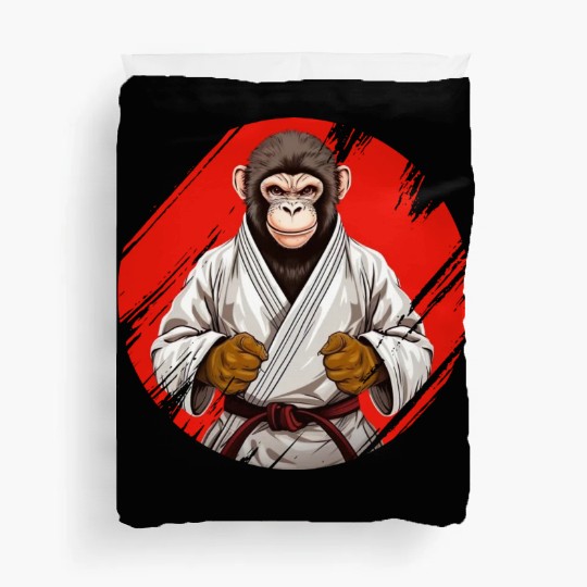 Karate Judo Monkey Chimpanzee Martial arts Duvet Covers