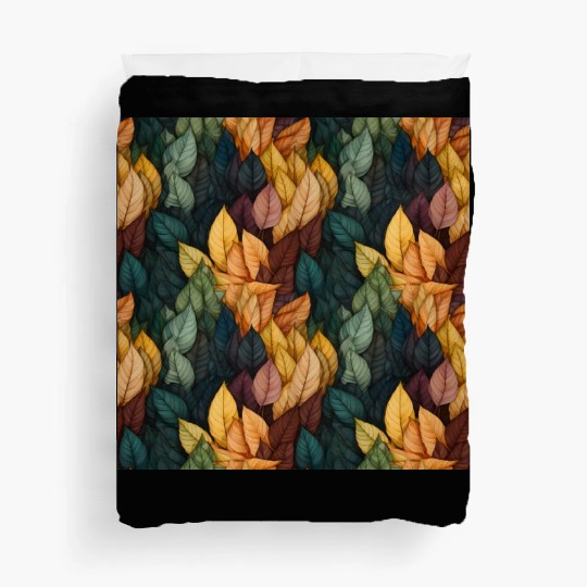 Colorful Fall Leaves Pattern Duvet Covers