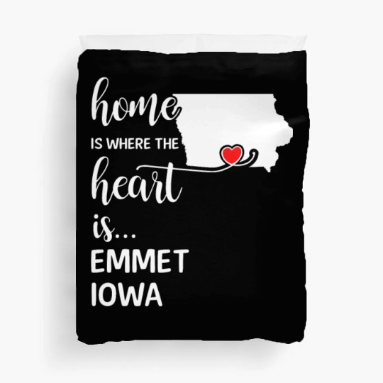 Emmet County Iowa Is Where My Heart Is Gift Duvet Covers