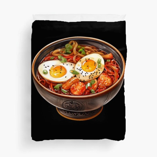 Korean Rabokki - Ramen and Tteokbokki Duvet Covers