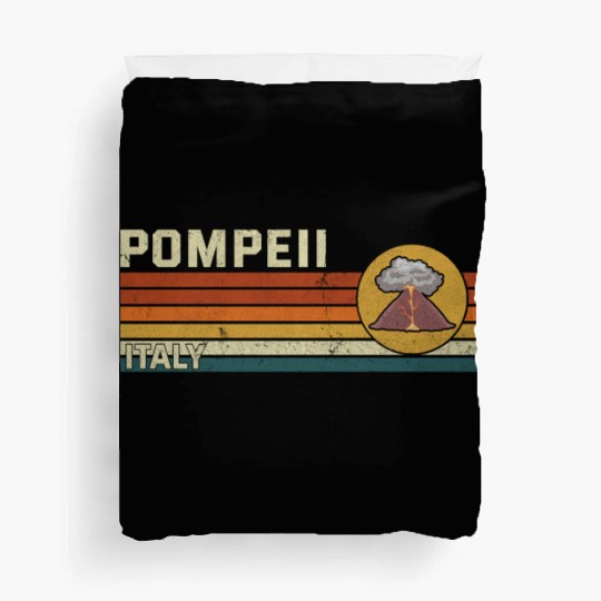 Pompeii Italy Vintage Volcanic Eruption Gift Duvet Covers