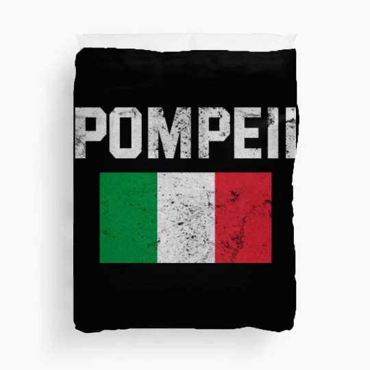 Pompeii Flag Italy Geology Duvet Covers