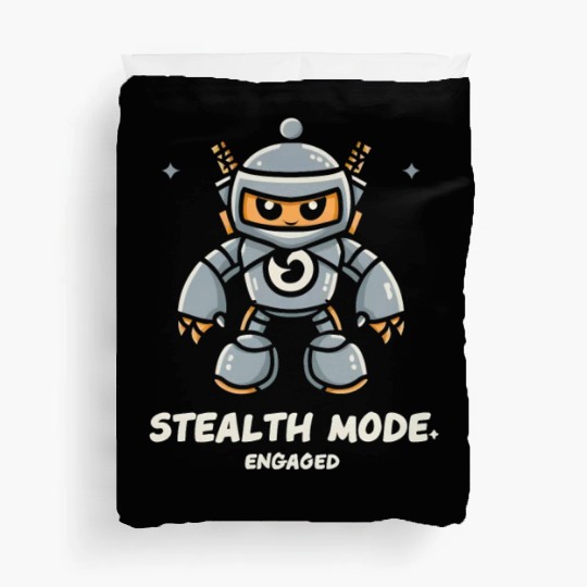 Ninja Robot: Stealth Mode: Engaged Duvet Covers