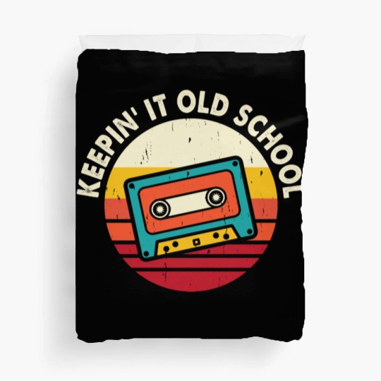 Keepin it old school mixtape cassette Duvet Covers