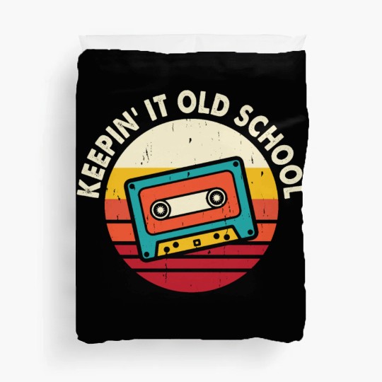 Keepin it old school mixtape cassette Duvet Covers